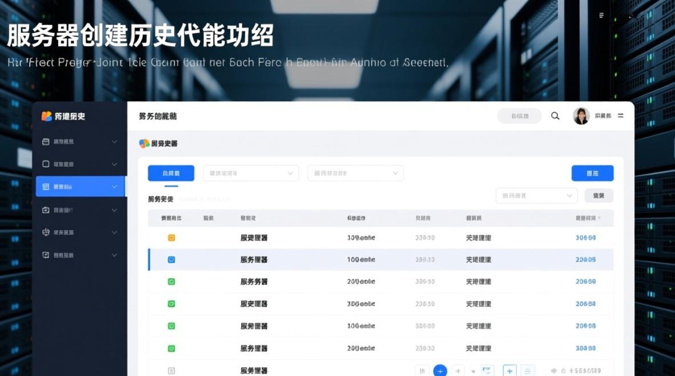 服务器创建历史功能介绍