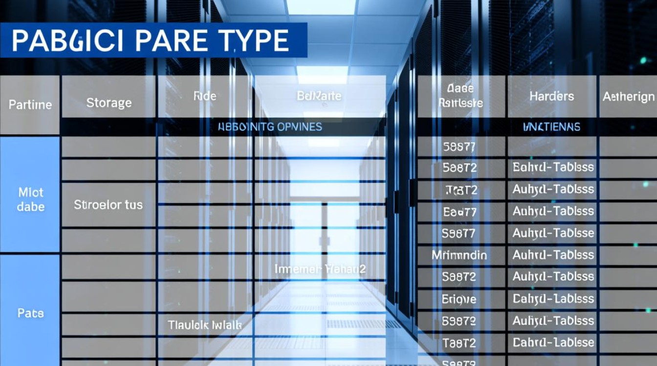 服务器分区表类型有哪些？各自特点和应用场景详解？