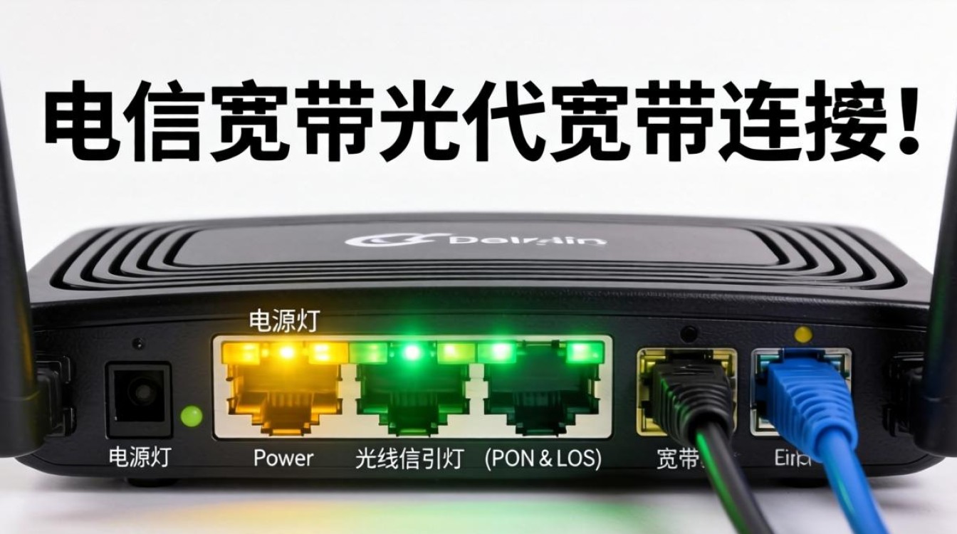 电信宽带几个灯亮