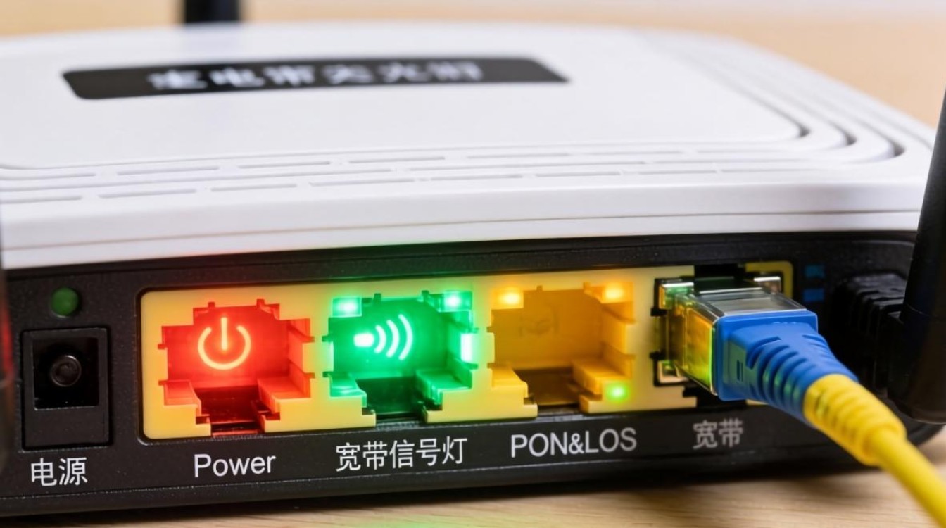 电信宽带几个灯亮