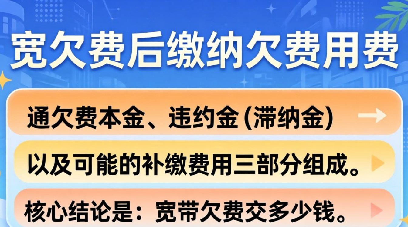 宽带欠费交多少钱