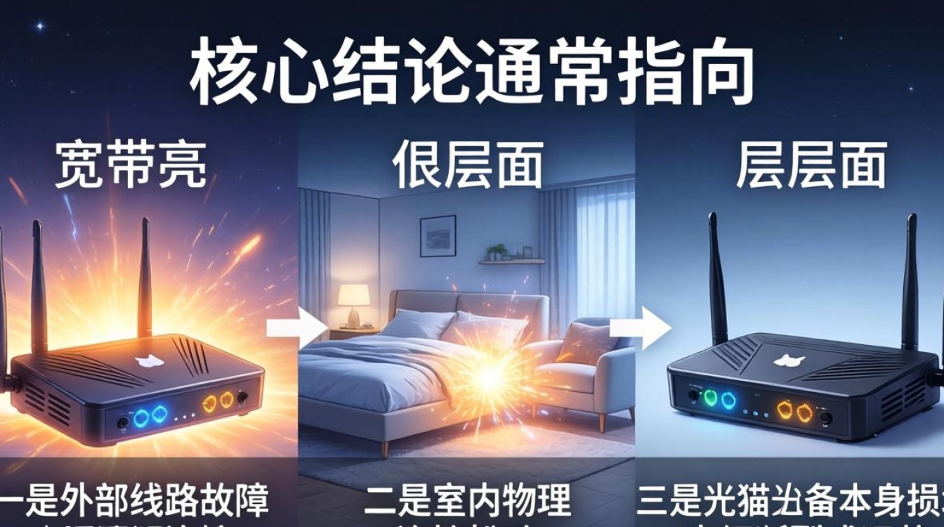 光信号和宽带不亮