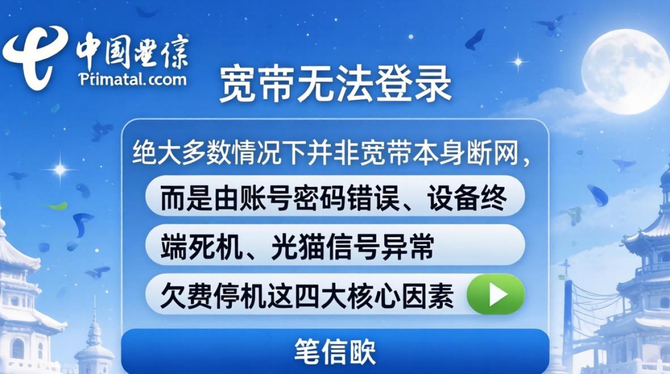 电信宽带登不上