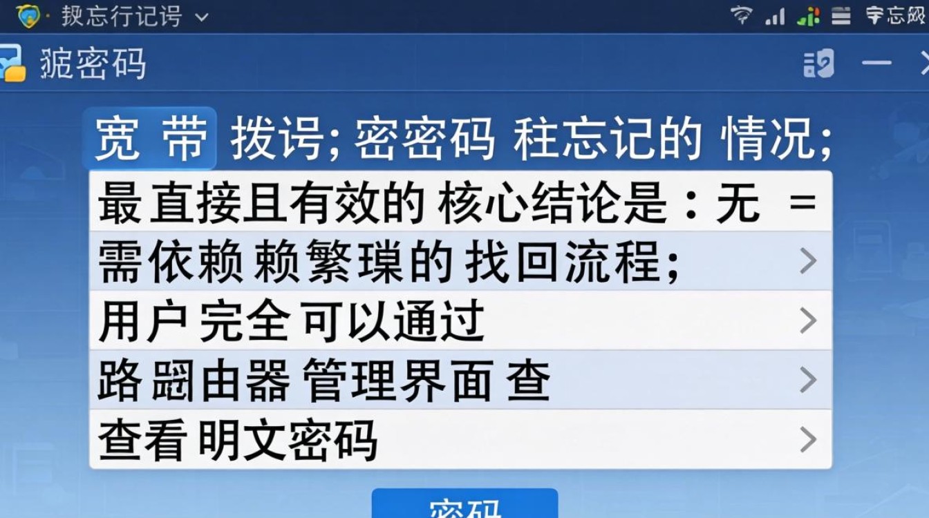 宽带拨号密码忘记了 宽带拨号密码忘记了