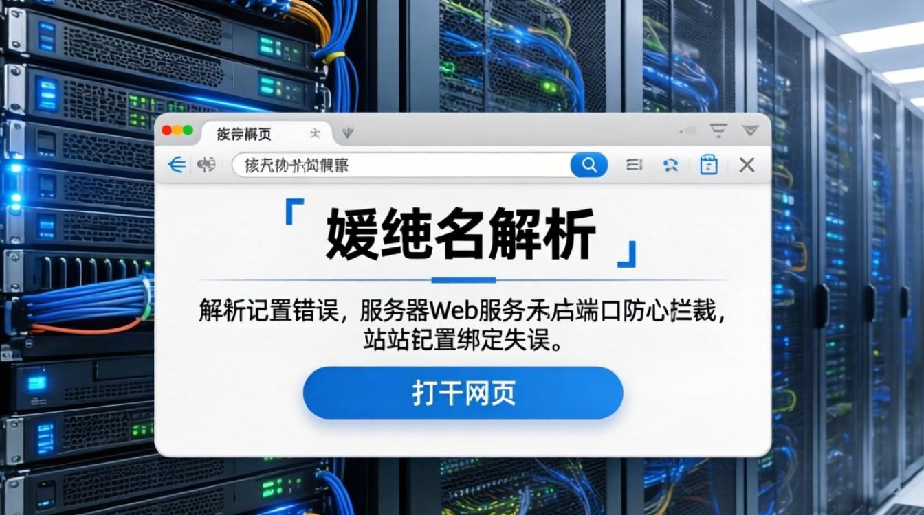 服务器域名解析后打不开网页