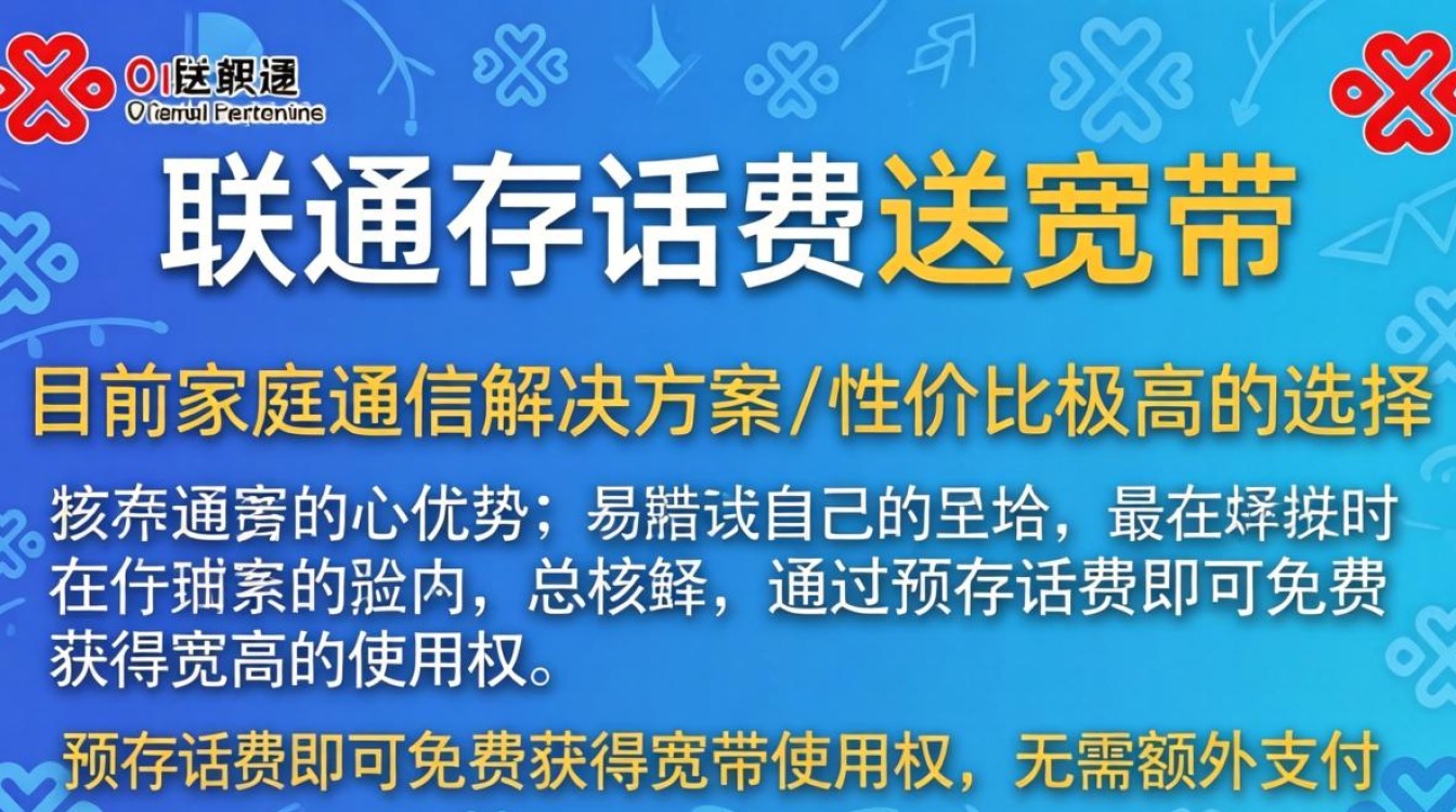 联通存话费送宽带