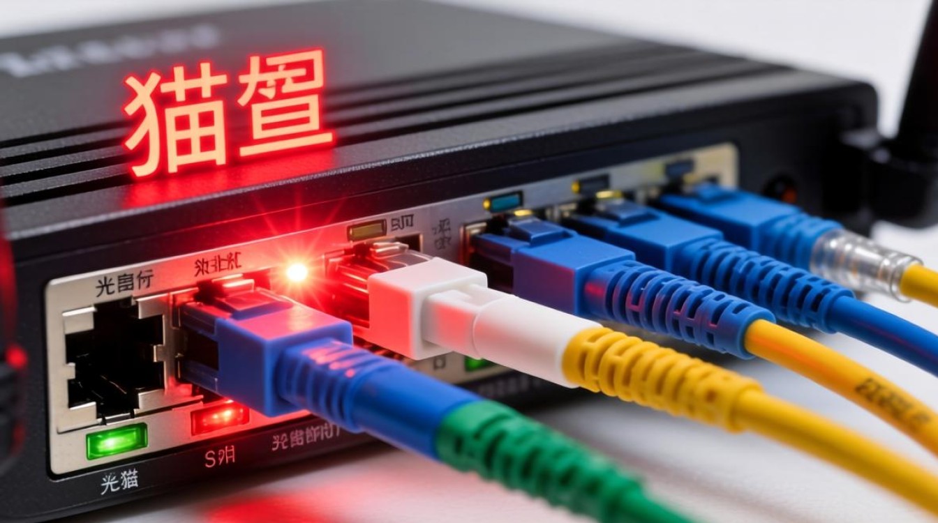 宽带猫光信号红灯