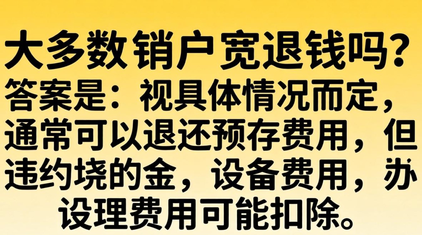 宽带销户退钱吗 宽带销户退钱吗