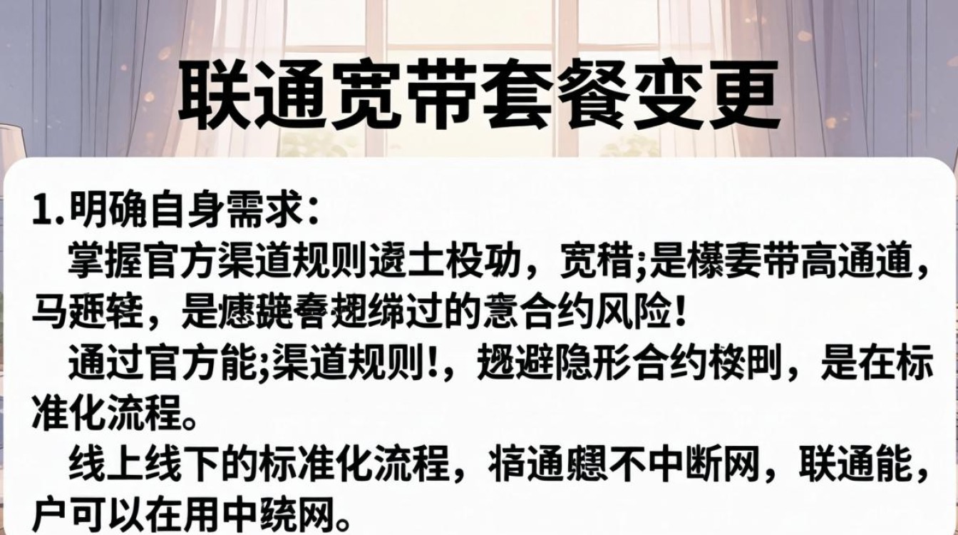 联通宽带套餐变更