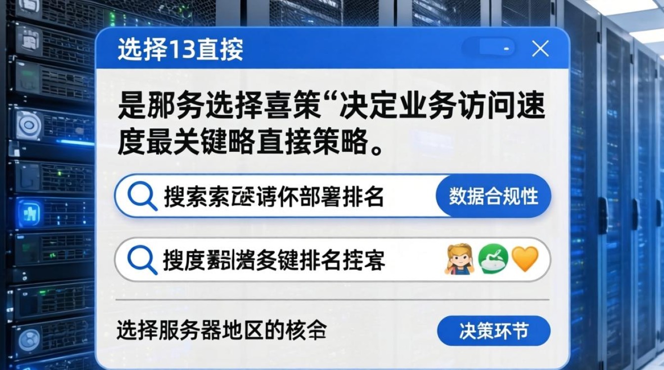 服务器地区选择