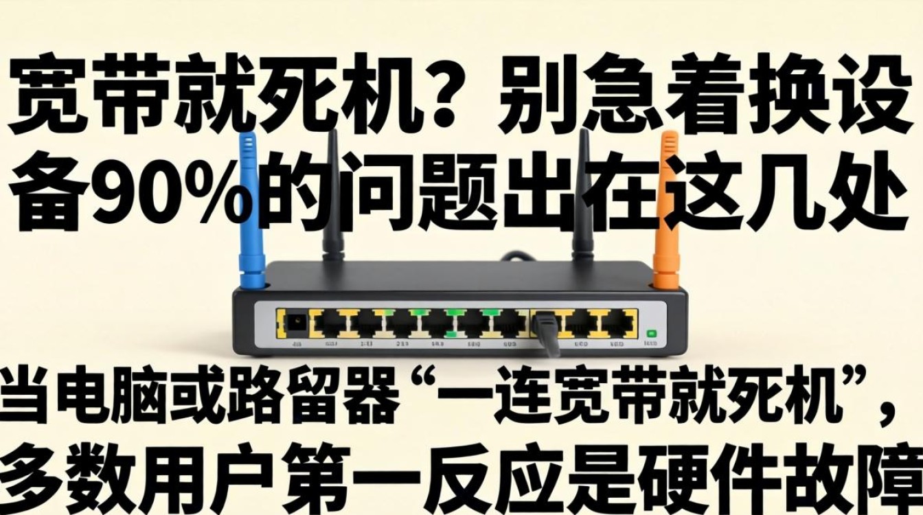 一连宽带就死机