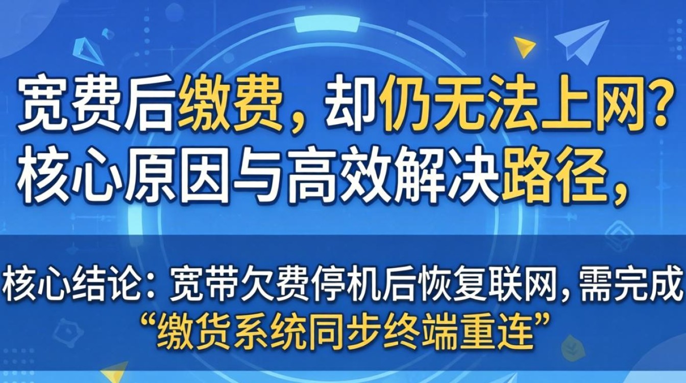 宽带欠费 缴费后连不上